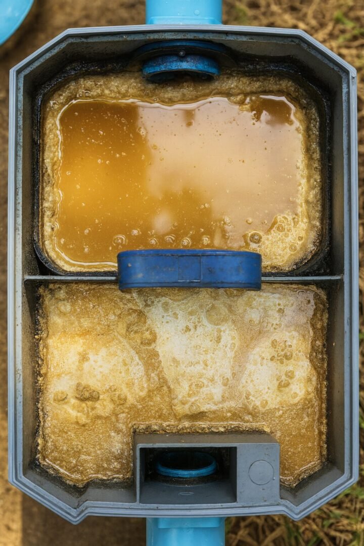 vidange bac à graisse Essonne – séparateur extérieur rempli de graisse