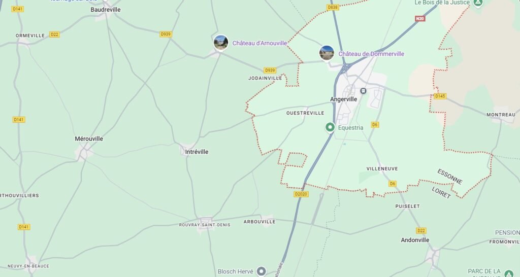 Carte Google Maps assainissement Angerville 91670