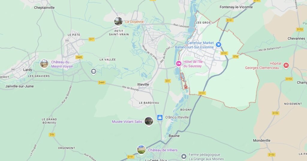 Carte Google Maps de Ballancourt-sur-Essonne – Service assainissement