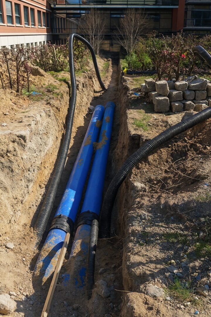 Travaux de raccordement à l’égout à Palaiseau (91120) avec pose de canalisations