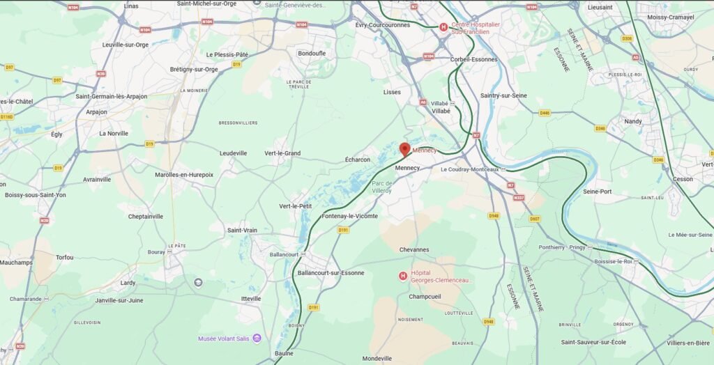 Assainissement Mennecy localisation intervention Google Maps
