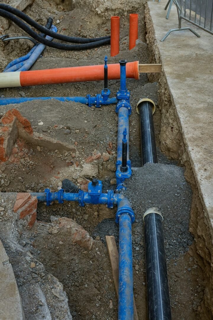 Raccordement à l’égout à Lisses travaux assainissement
